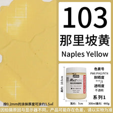Bottle of Naples Yellow matte acrylic paint