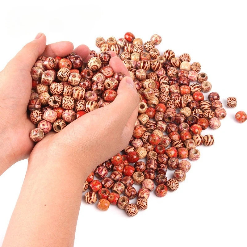 Natural Wooden Beads Assortment for Jewelry Making