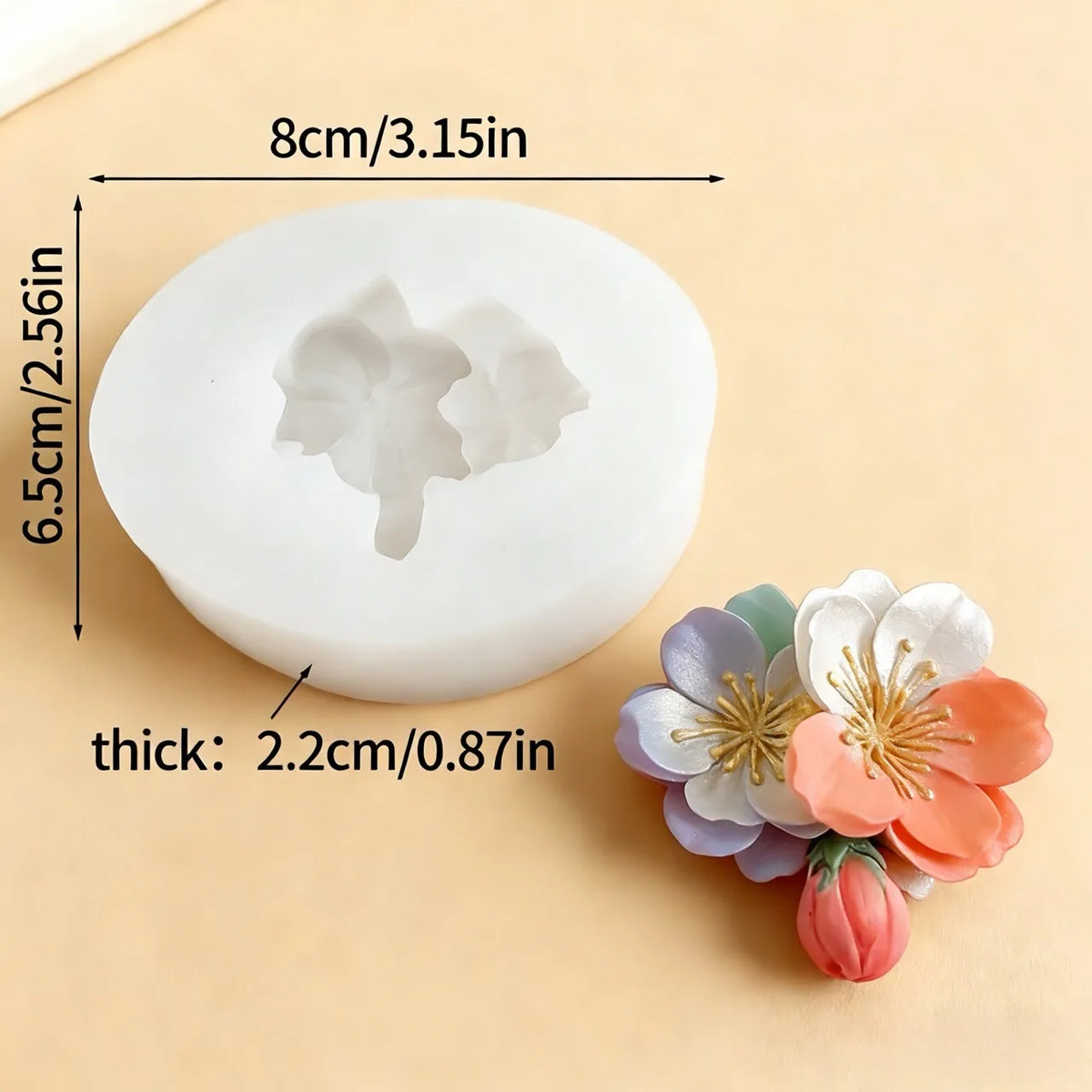 Elegant Rose Silicone Mold for Crafting and Decor