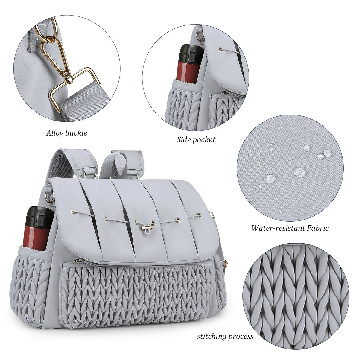 Large Capacity Waterproof Diaper Bag Tote