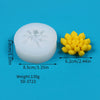 White silicone mold shaped like a cactus or succulent, used for crafting.