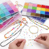 5200+ Glass Rice Beads in 24 Colors for DIY Jewelry Making