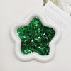 Green glitter star shaped acrylic filler for nail art and DIY crafts