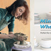 Compact Pottery Wheel Craft Kit with Tools and Paints