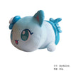 A light blue plush cat doll with pink accents and ear tufts, designed as a cuddly sleeping pillow.