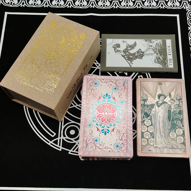 Gold Foil Rider Waite Tarot Deck