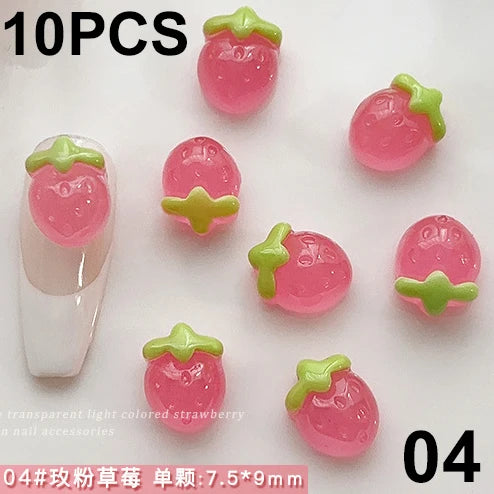 Fruit & Floral Resin Nail Art Decorations