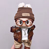 Retro Leather Jacket for 15/17cm Labubu Dolls