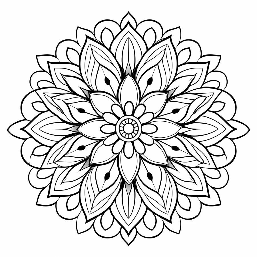 Intricate Mandala Coloring Book for Adult Stress Relief