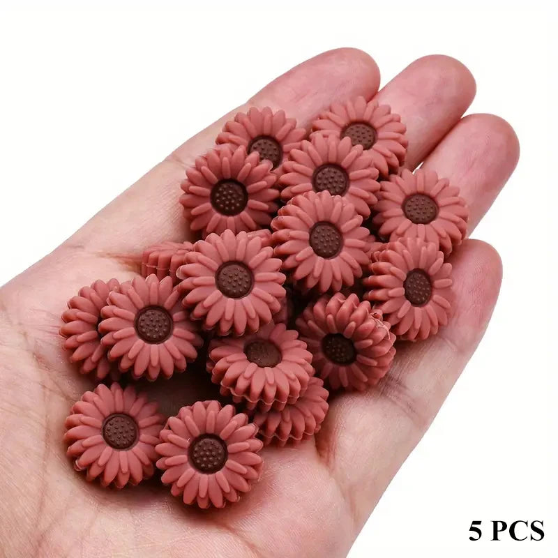 20mm Daisy Silicone Beads for DIY Jewelry & Crafts