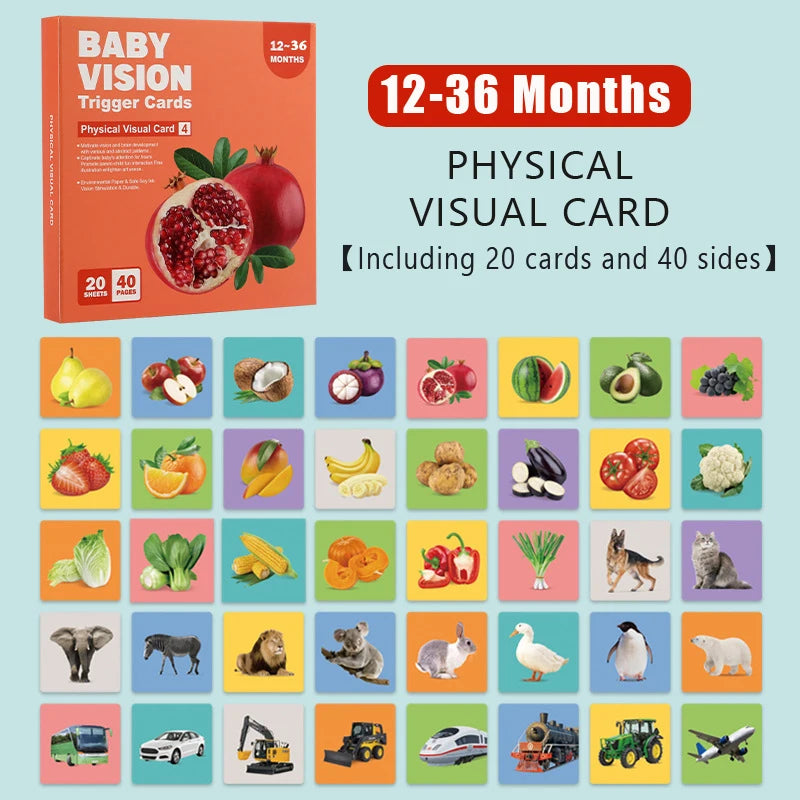 High-Contrast Baby Flash Cards for Visual Development