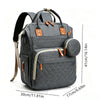 Quilted Multi-Compartment Diaper Bag Backpack