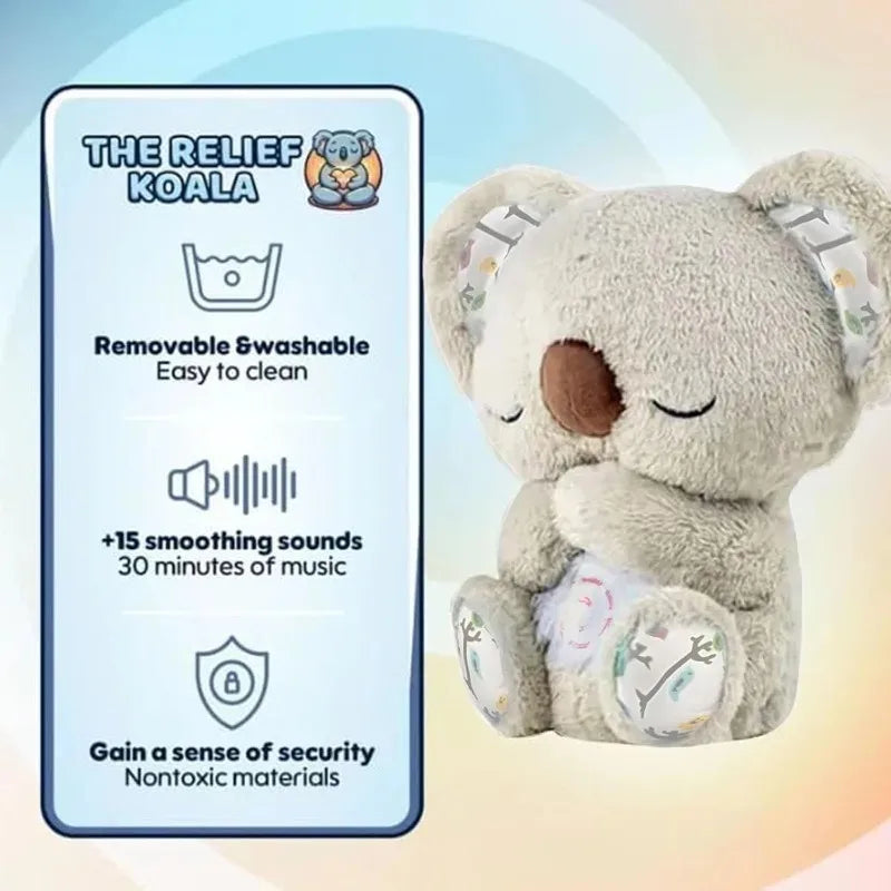 Cuddly Koala Plush Sleep Aid with Night Light and Soothing Sounds