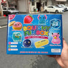 A box of Squishy Fun Box sensory toys featuring various squishy items like strawberry, ice, and butter.