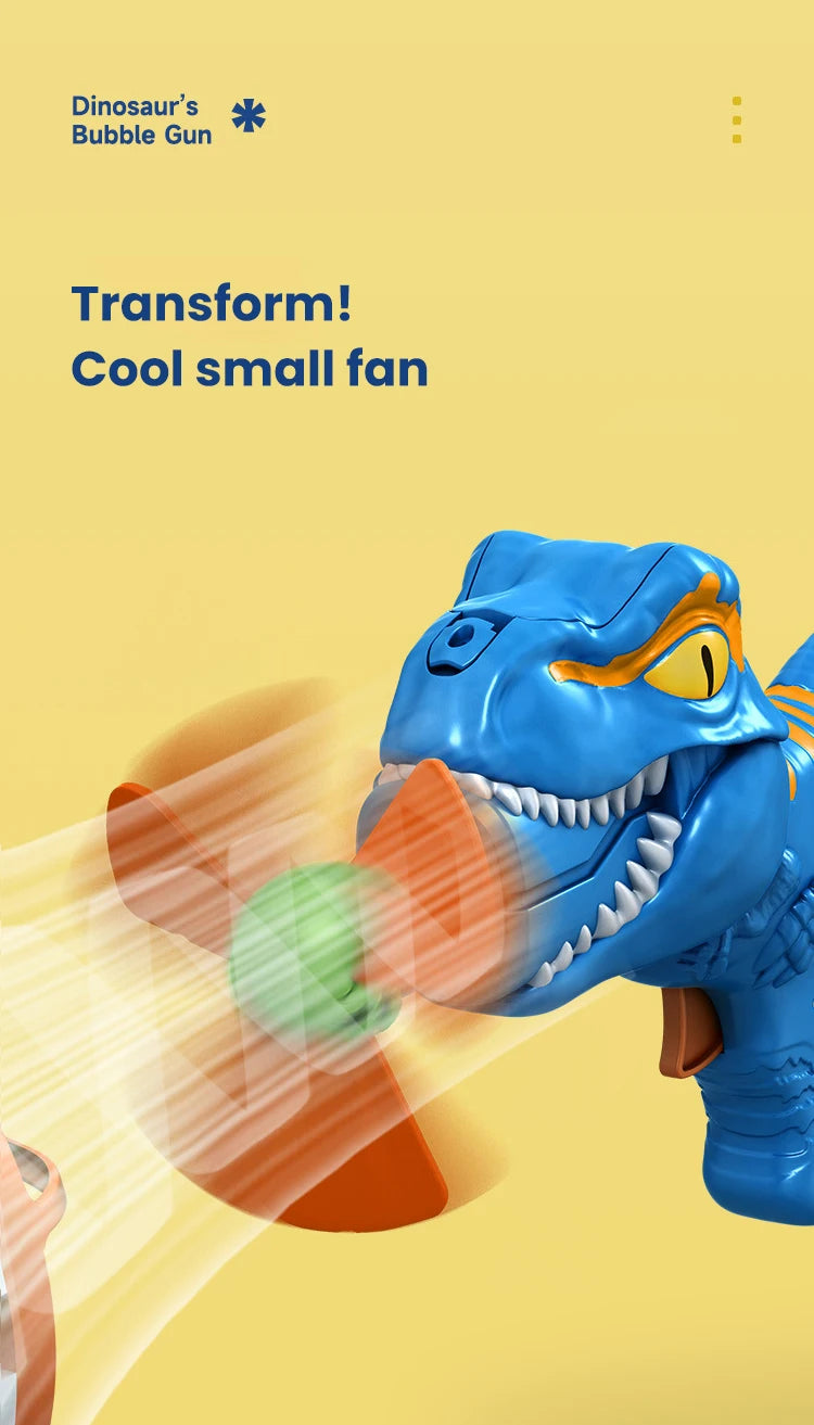 Dinosaur Bubble Gun – Automatic Light-Up Bubble Blower for Kids