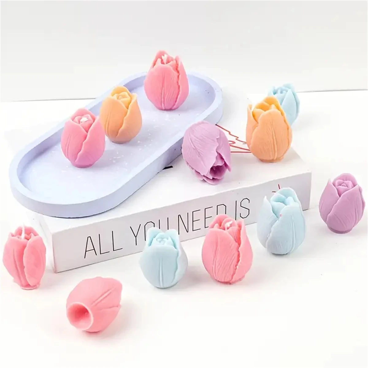 3D Tulip Flower Silicone Mold for Candle and Soap Making