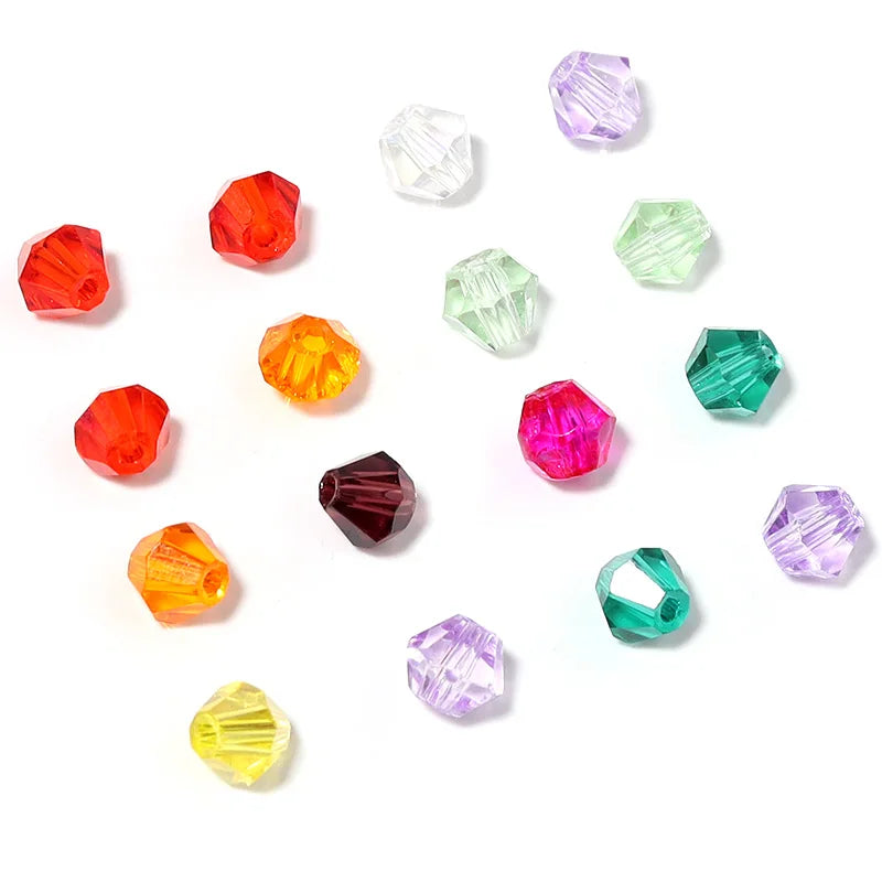 Faceted Glass Crystal Rondelle Bead Kit for Jewelry Making