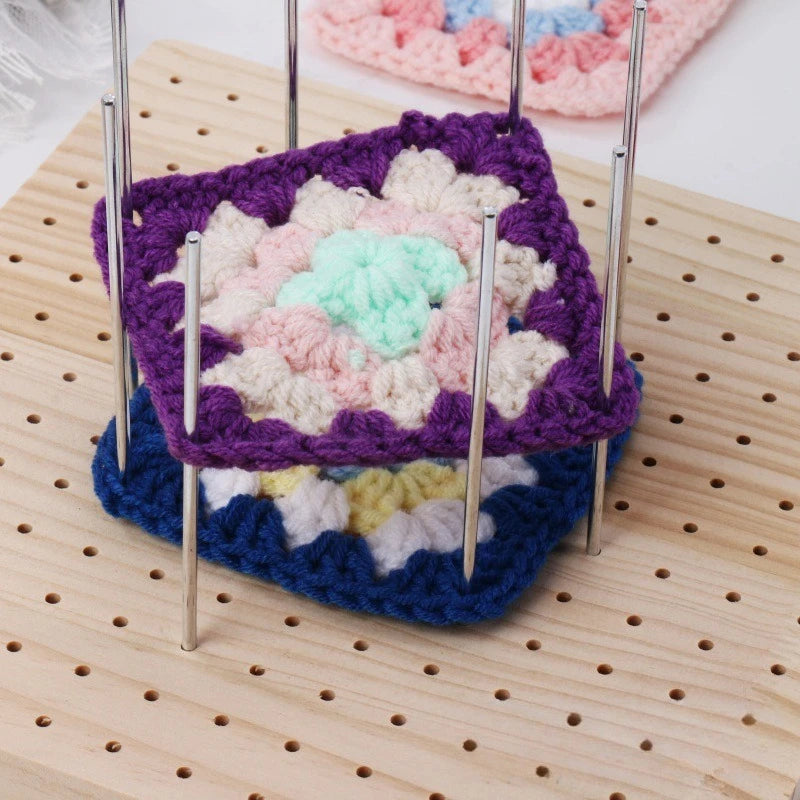 Bamboo Crochet Blocking Board with Grid