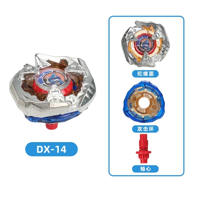 Beyblade Burst Gyro X Starter Pack featuring a Beyblade and related components like the tip and core.