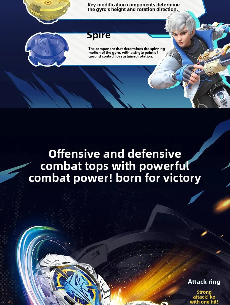 AULDEY Infinity Nado Fighting Spinning Top Toy with Launcher