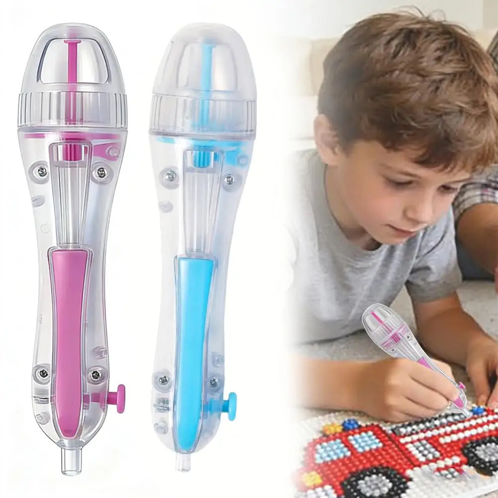 Pixel Bead Pen with Ergonomic Grip for DIY Crafts