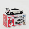 A white 1/12 scale die-cast model of a sports car on its packaging box.