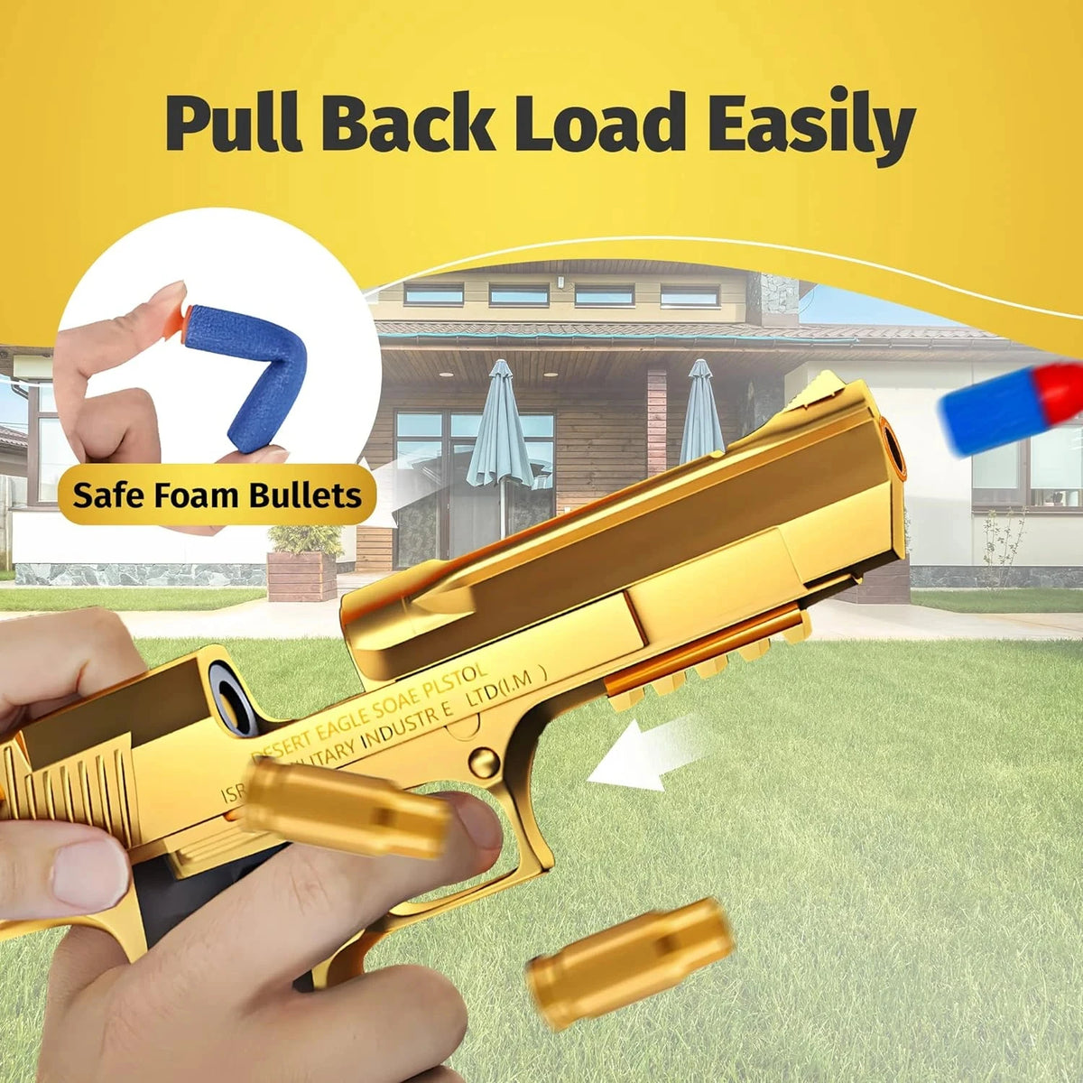 Foam Dart Blaster Toy Gun with Shell Ejecting Action