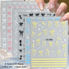 3D Bow Nail Stickers with Ribbon, Heart & Stripe Designs