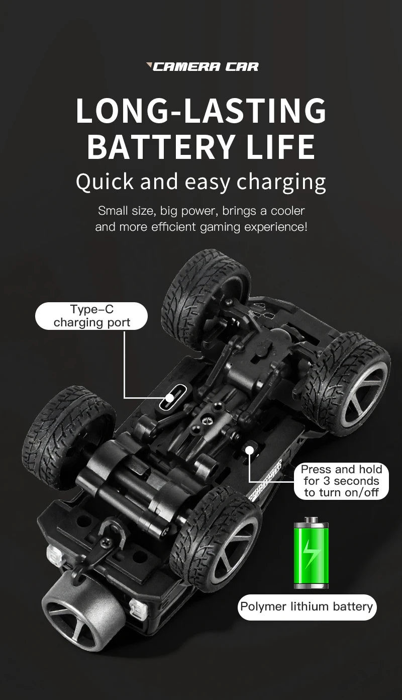 Mini RC Climbing Car with HD Camera and LED Lights