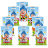 A set of colorful balloon party decorations featuring circus clown characters and birthday themes.