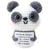 Handmade Crochet Hedgehog Doll with Positivity Card