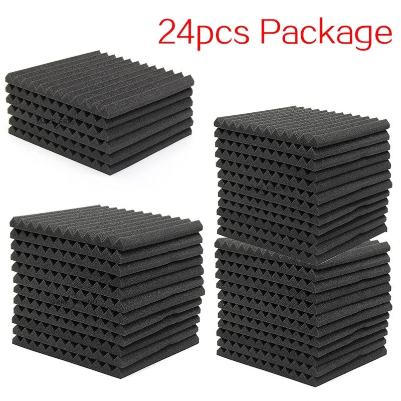50-Pack Acoustic Foam Panels for Soundproofing and Studio Treatment