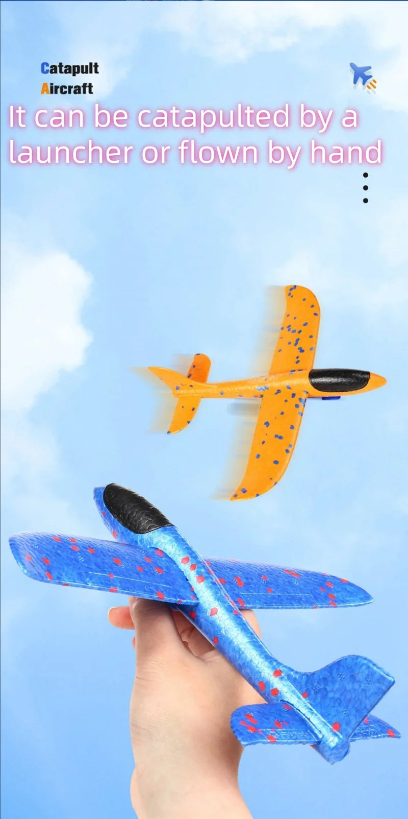Foam Plane Launcher – Outdoor Catapult Toy for Kids