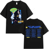 Black t-shirt featuring a graphic design for the Hit Me Hard and Soft Tour.