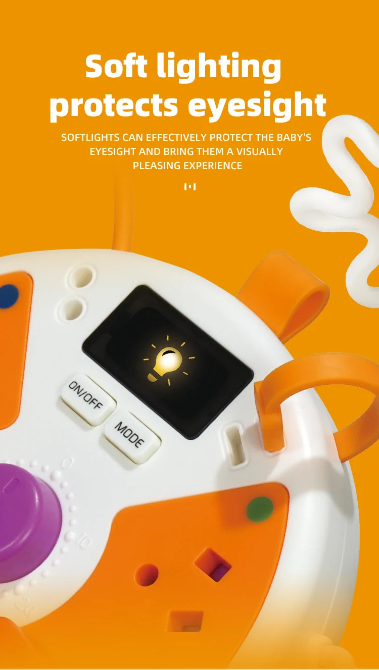 Montessori Busy Board with Light-Up Plugs – Sensory Travel Toy for Toddlers