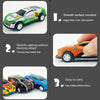 Diecast alloy racing car set for kids showing various models and features like smooth surfaces and easy carrying