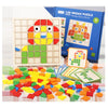 Wooden Mosaic Puzzle Set for Toddlers – Montessori Shape & Color Learning Toy