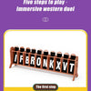 A wooden fence board game featuring letters for word traps and linguistic puzzles.
