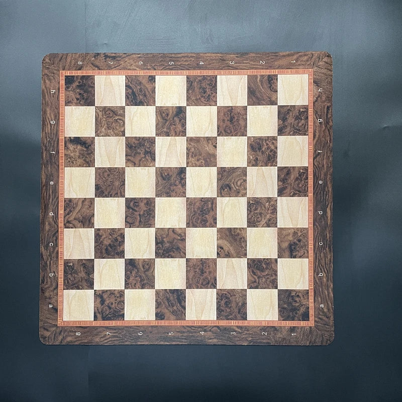 Large 52cm Foldable Chess and Checkers Board – Soft, Rollable, Tournament-Style