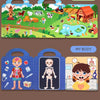 Reusable Sticker Book for Kids with Multi-Scene Bubble Jelly Stickers