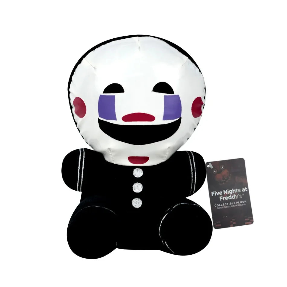 A plush toy featuring characters from Five Nights at Freddy's including Bonnie, Foxy, and Freddy.