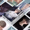 A box set of 55 collectible LOMO photo cards featuring a male idol, likely from the Love and Deepspace series.