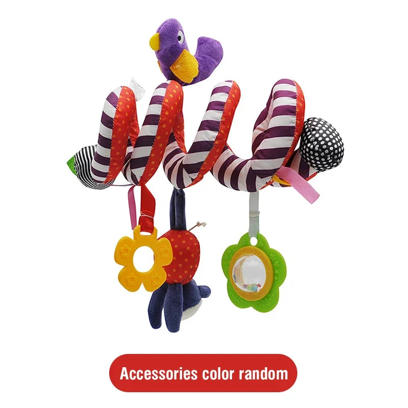 Soft Plush Hanging Baby Toy with Rattles and Teethers