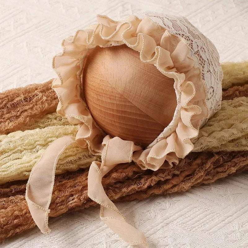 Newborn Chiffon Photography Outfit Set with Hat, Pillow & Mini Shoes