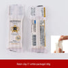 A package of white resin clay for sculpting and crafting is shown next to a plastic container.