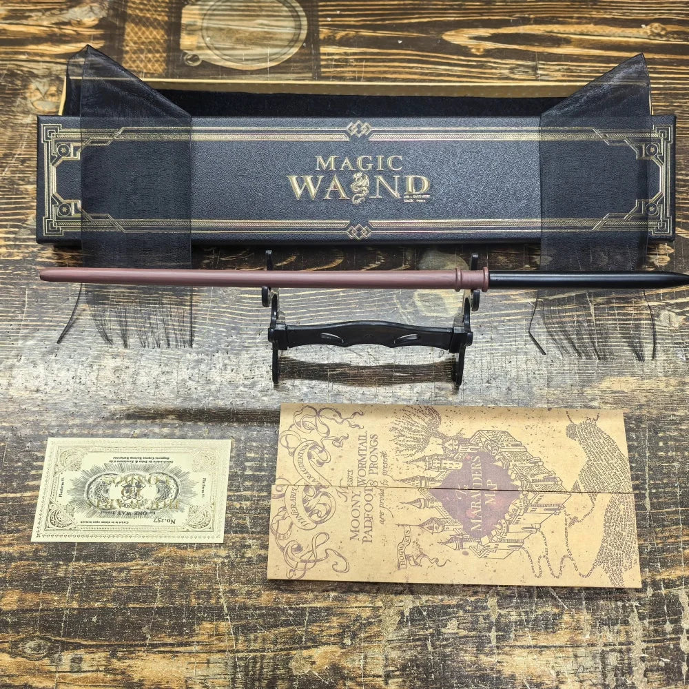 Anime-Inspired Magic Wand with Metal Core and Display Box