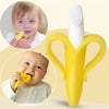 Banana-Shaped Silicone Baby Teether & Training Toothbrush