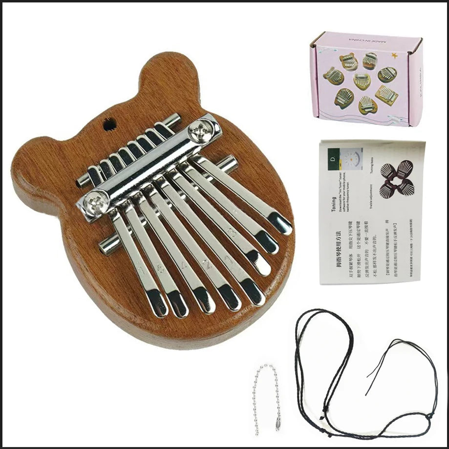 Mini 8-Key Kalimba Thumb Piano with Lanyard – Cute Totoro Design