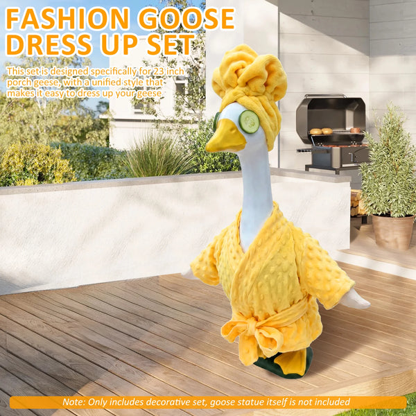 Goose Costume Dress-Up Set for Lawn Statues