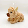 A light beige silicone mold shaped like a Highland cow head for crafting.